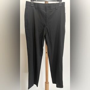 Men’s Slazenger Size 30/30 Tech Flat Front Black Golf Pants Hydro-dry Technology